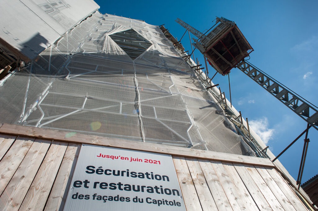 Sécurisation et restauration de la façade principale du Capitole - Toulouse,